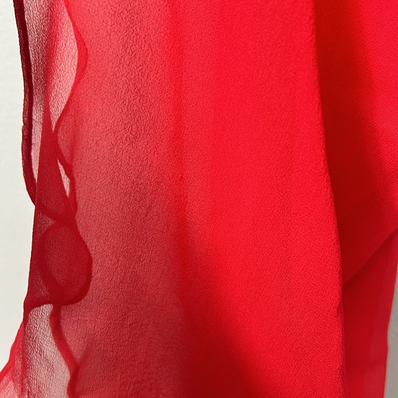 Vintage Magic Silk Slip Chemise size M see through with faux fur sexy sheer - Picture 6 of 15